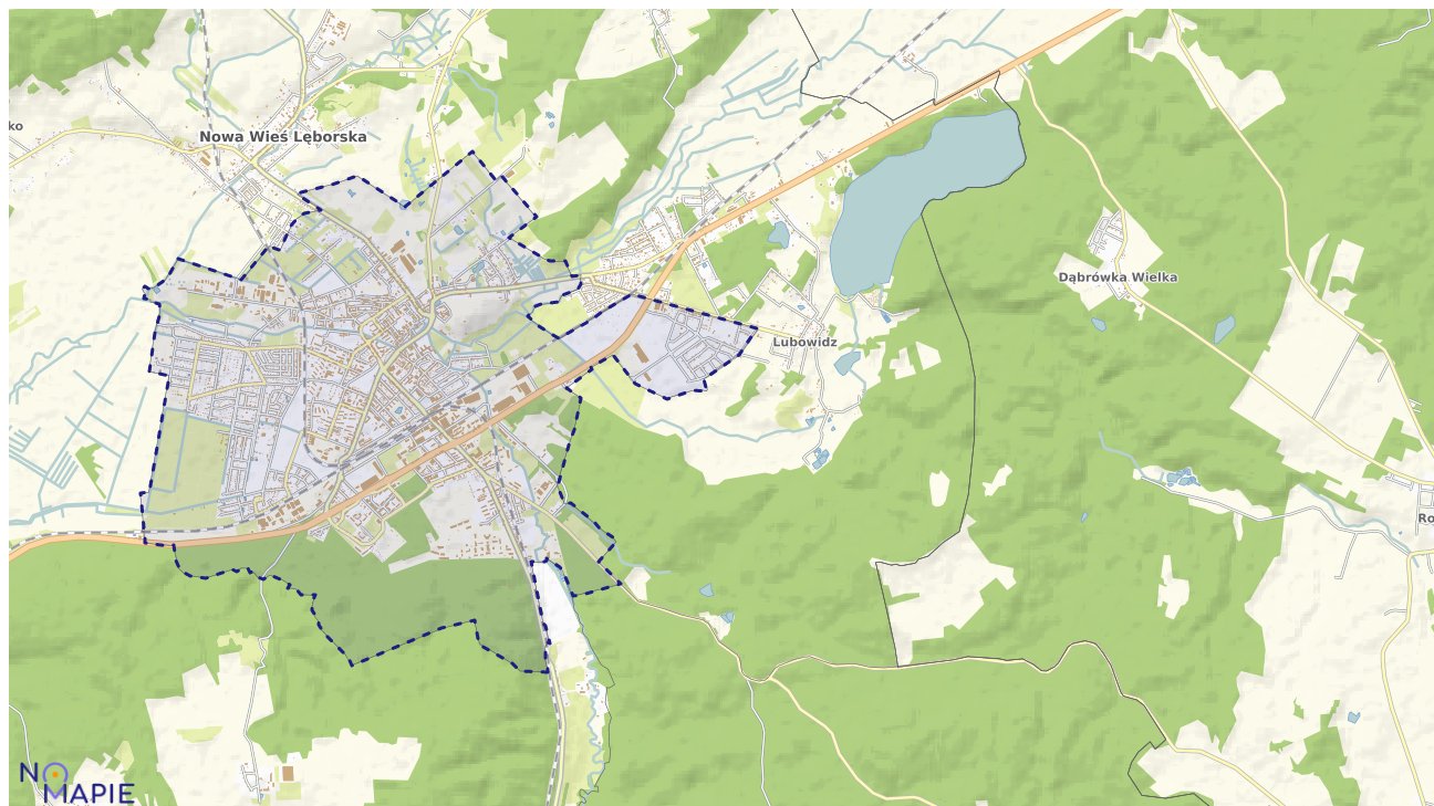 Mapa obszarów ochrony przyrody Lęborka